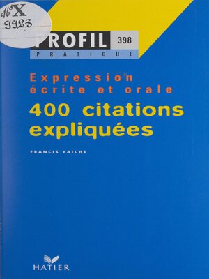 cover image of 400 citations expliquées